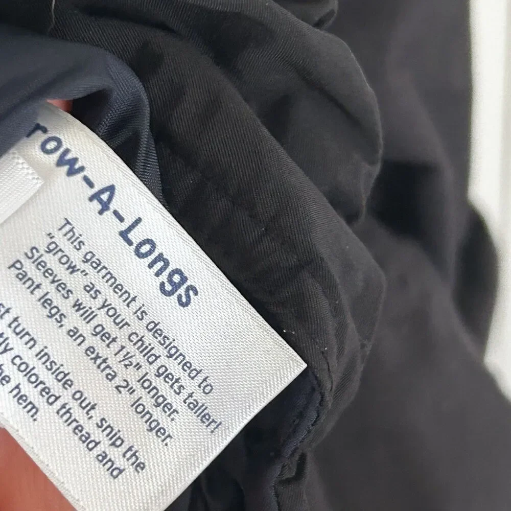 Lands' End Snow Pants Overalls Size 4 Black Grow-A-Longs Ski Outdoors Sled